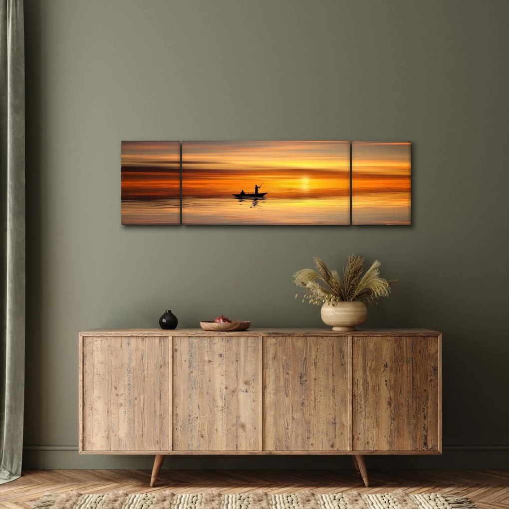 Obraz - żeglowanie na łodzi (170x50 cm)