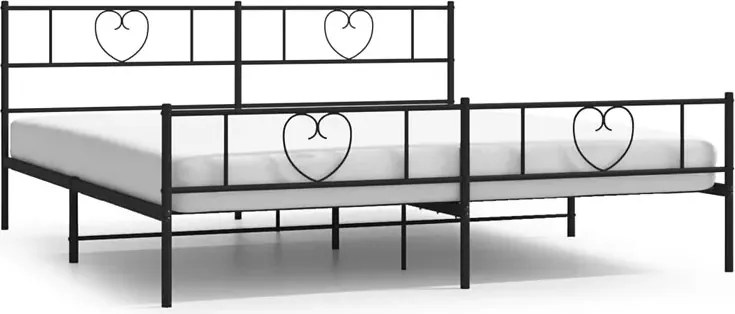 Czarne rustykalne łóżko małżeńskie 180x200cm A9-E17