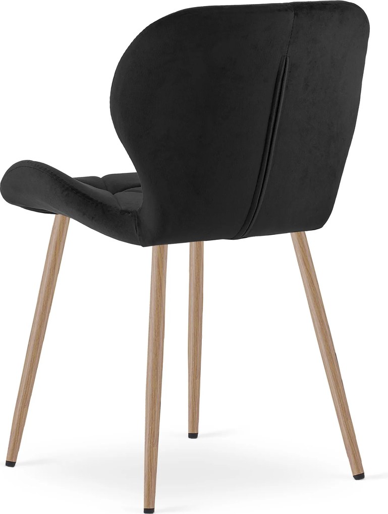 Krzesło jadalniane MANGO VELVET, czarne
