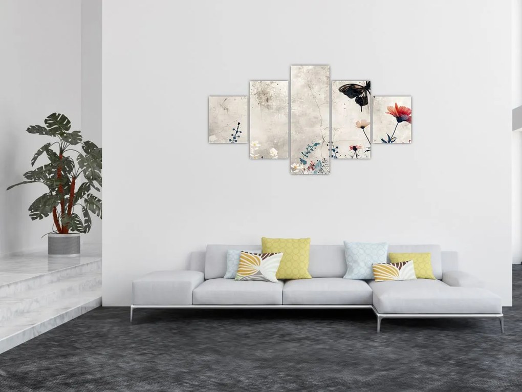 Obraz - Łąka w betonie (125x70 cm)