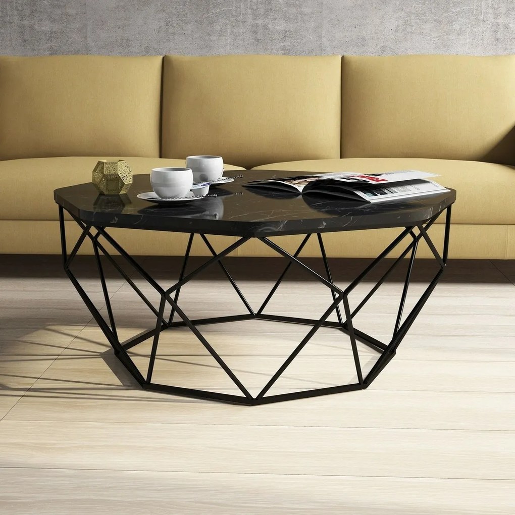 Stolik konferencyjny Diamond Black Marble