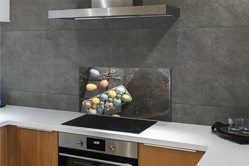 Szklany Panel Tradycyjne Pisanki i Bazie