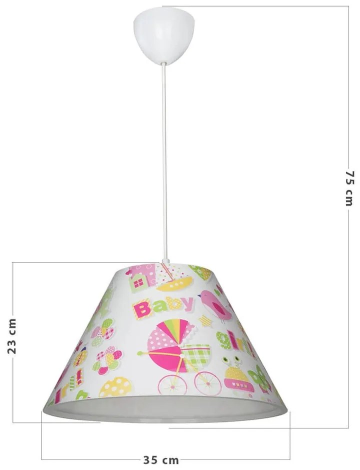 Biała lampa dziecięca ø 35 cm Tria – Squid Lighting