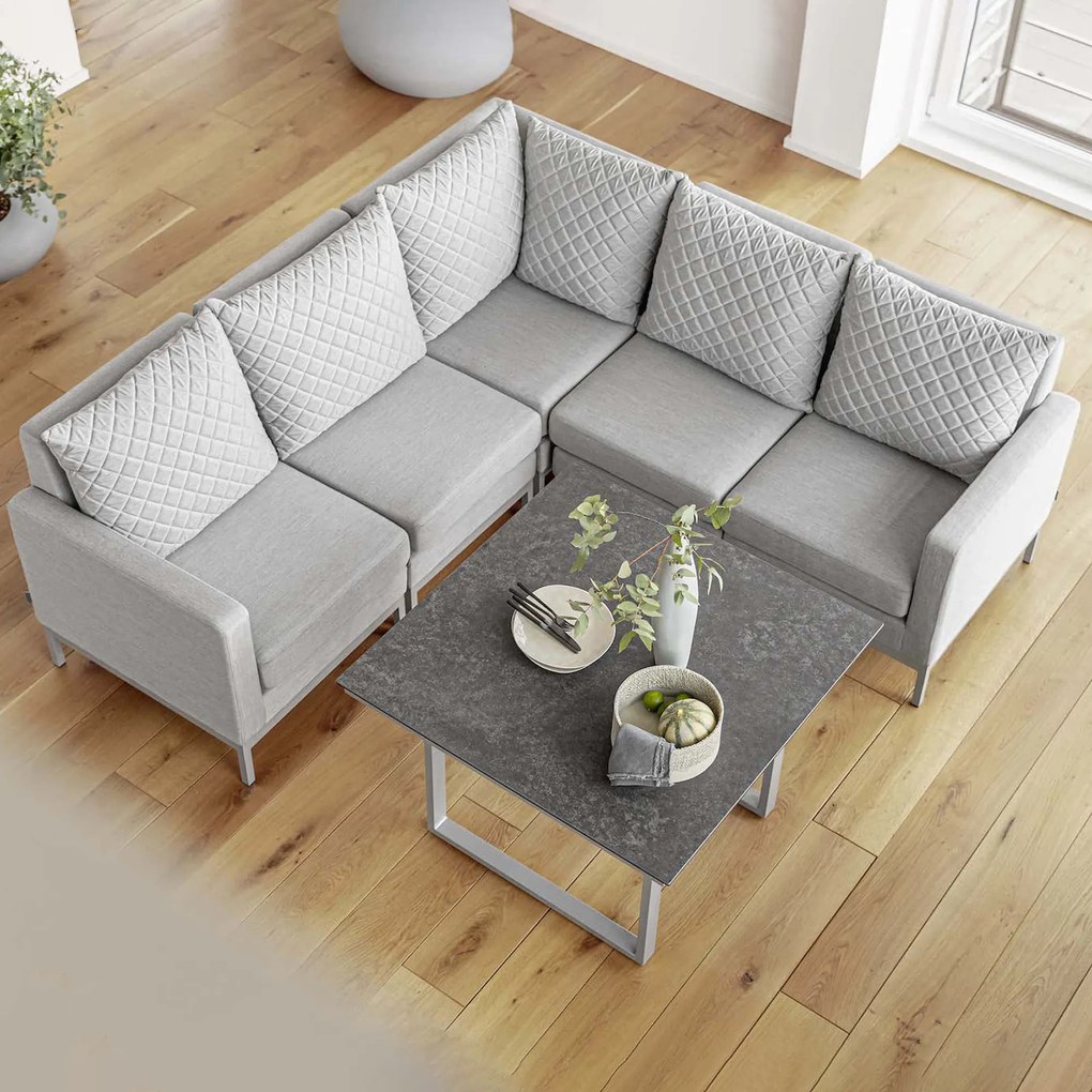 Zestaw mebli ogrodowych 5-modułowy Ego Modular Dining srebrno-szary KETTLER