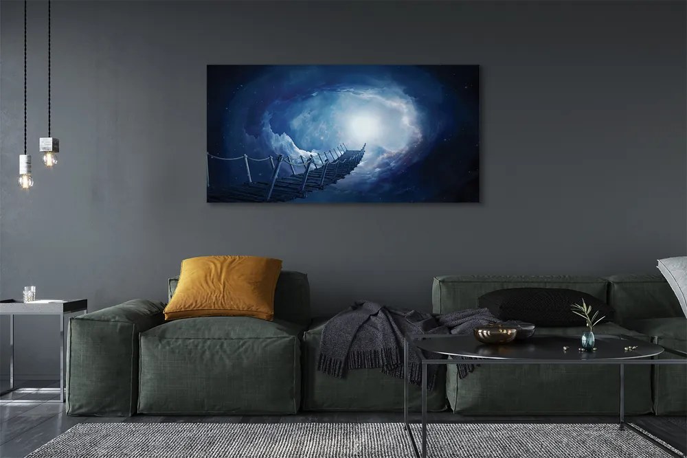 Zdjęcie na płótnie Most pod Niebem z Chmurami