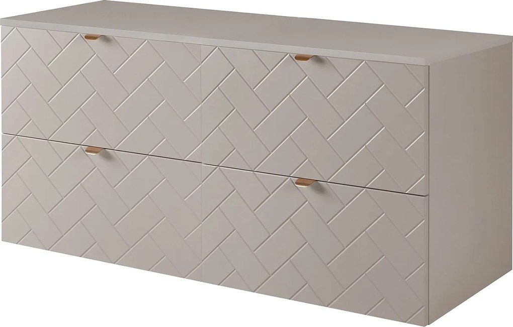 Meble łazienkowe, Kaszmir, 120 x 57 x 46 cm, złote uchwyty