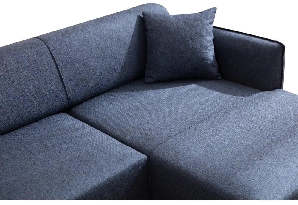 Niebieska sofa narożna Belissimo, prawy narożnik – Balcab Home