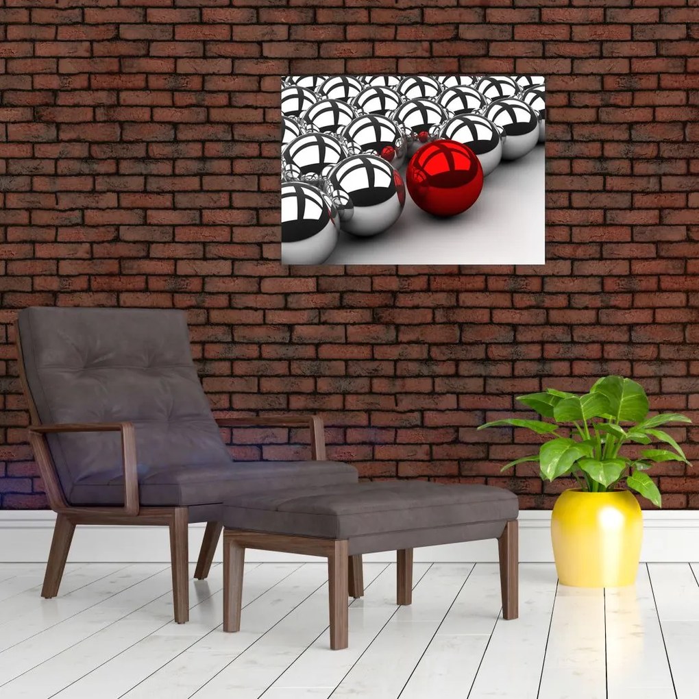 Obraz na szkle błyszczących kulek (70x50 cm)