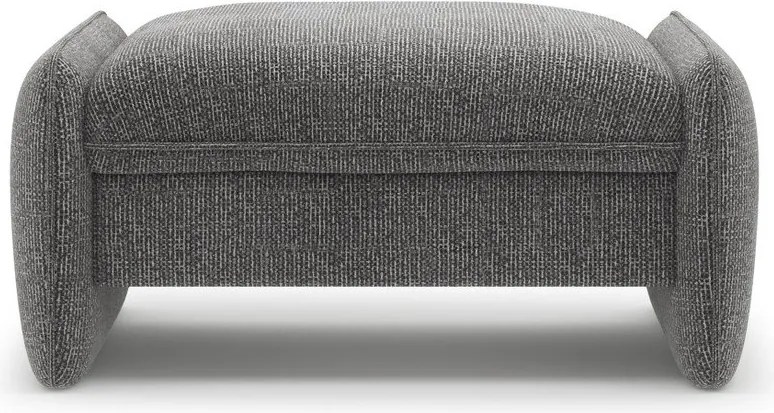 Ciemnoszary podnóżek z tkaniny szenilowej Georgia – Micadoni