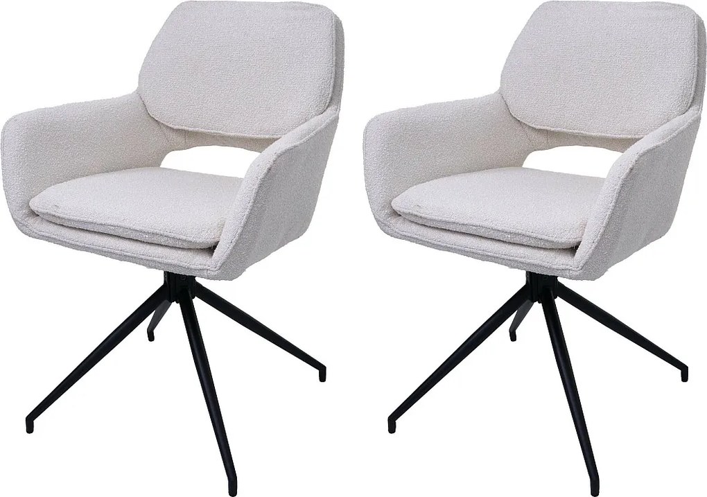 Krzesło do jadalni MCW-N74 (zestaw 2 sztuk),  kremowy