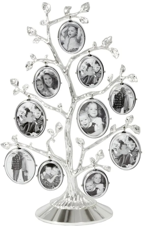 Metalowa ramka stojąca w kolorze srebra 27x18 cm Family Tree – Zilverstad