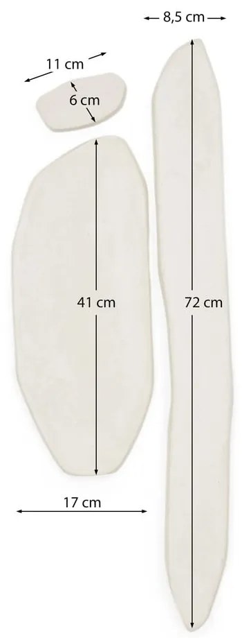 Dekoracje ścienne zestaw 3 szt. 25,5x71,5 cm Siluna – Kave Home