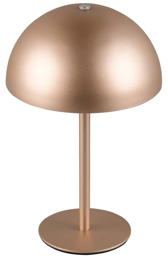 Lampa stołowa LED w kolorze brązu z metalowym kloszem (wysokość 21 cm) Munoz – Trio