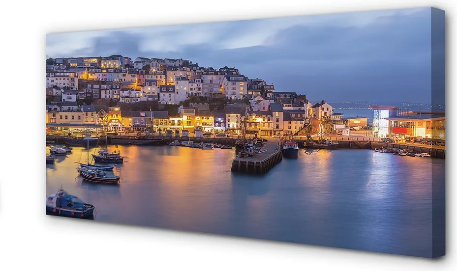 Zdjęcie na płótnie Nocny Rejs przy Mieście