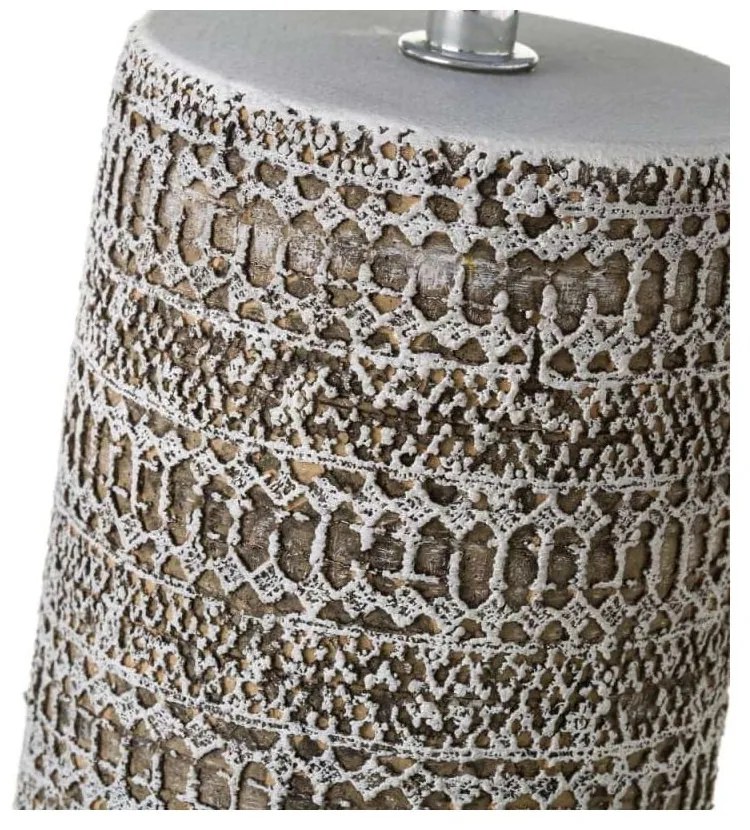 Brązowa lampa stołowa z tekstylnym kloszem (wys. 33,5 cm) – Casa Selección