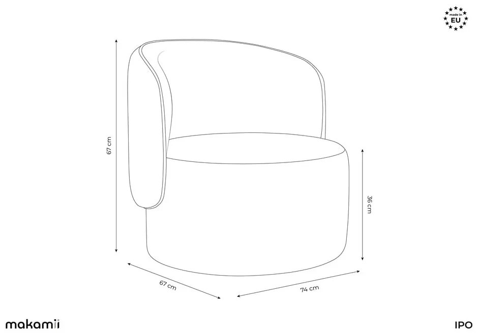 Lawendowy fotel Ipo – Makamii