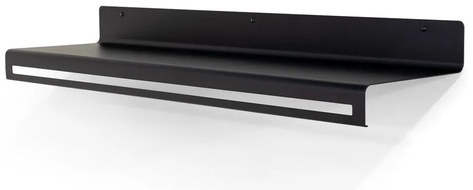 Czarny metalowy wieszak ścienny z półką 120 cm Sway – Spinder Design