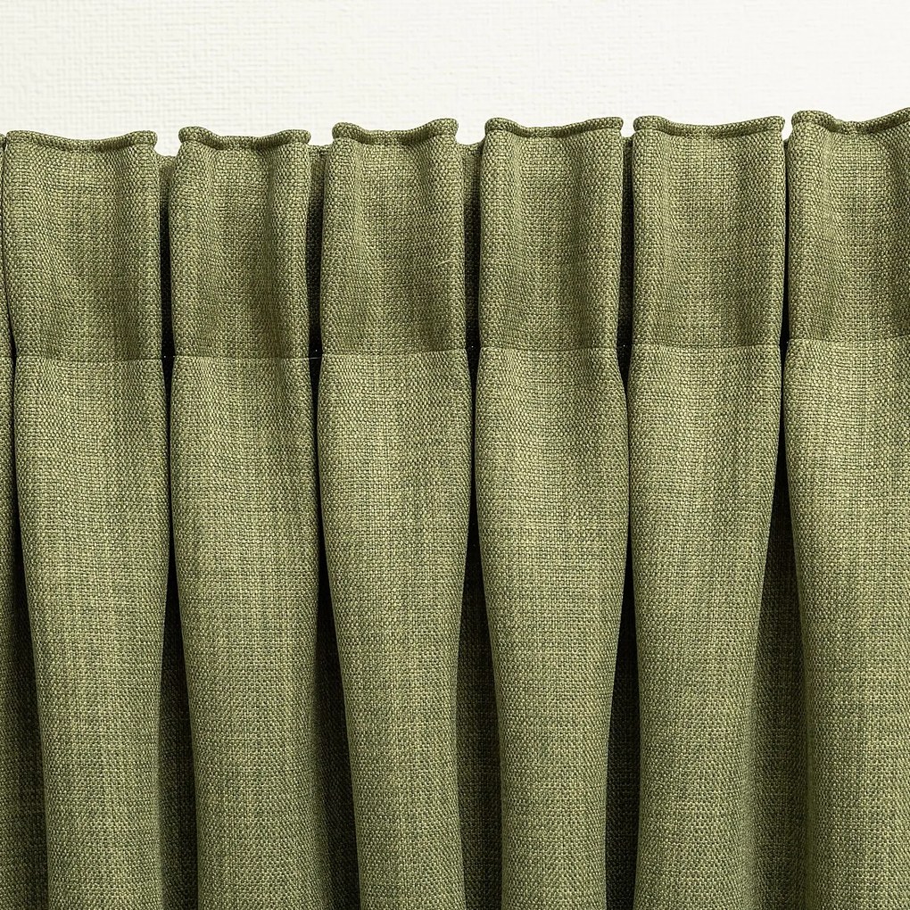 Zasłona zaciemniająca na taśmie marszczącej blackout strukturalny zielony 140 x 280 cm 1 szt.