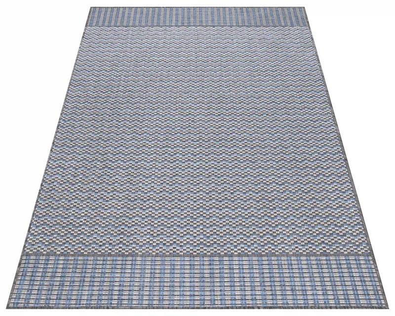 Dywan zewnętrzny Sunny wzór szaro - niebieski 240 cm x 340 cm