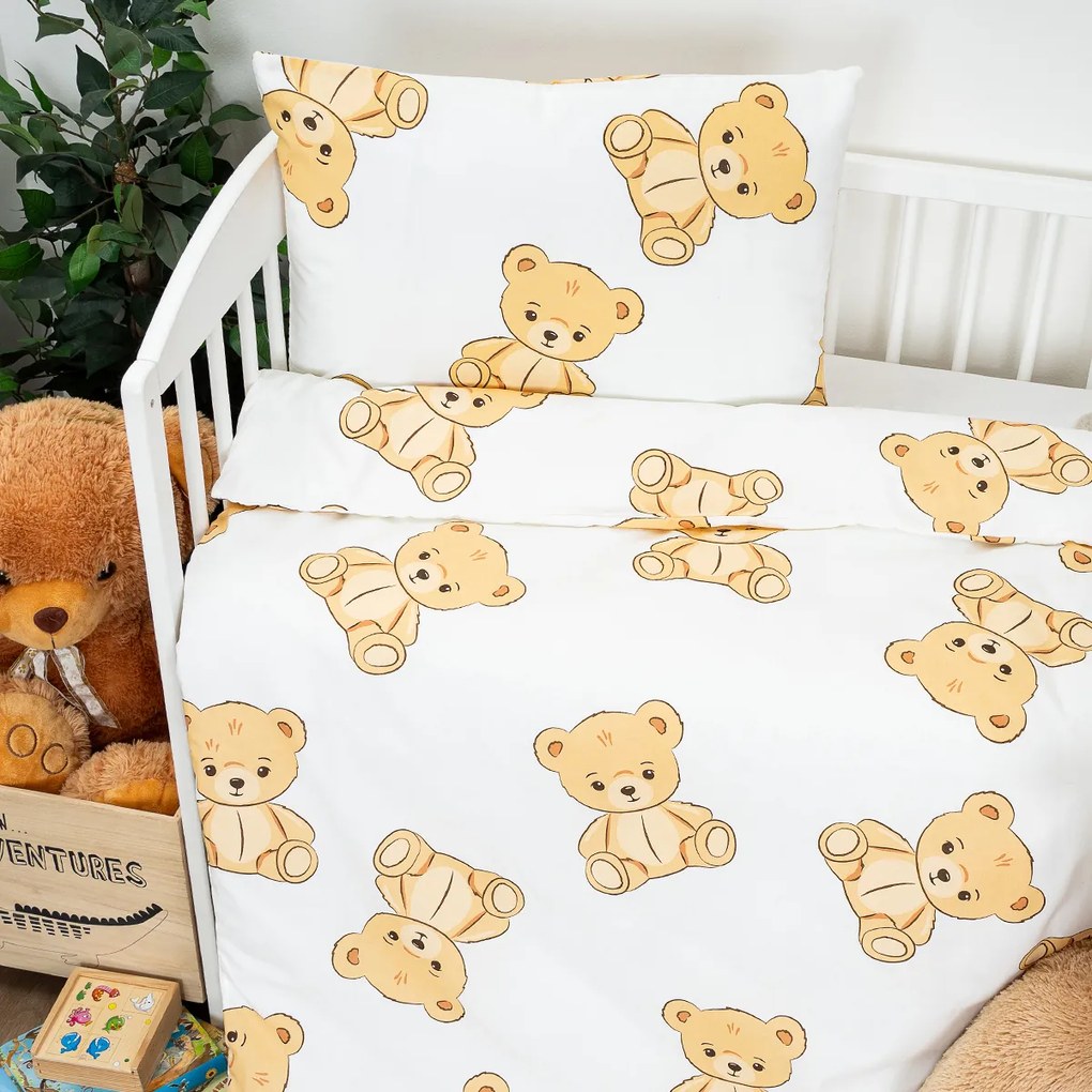 4Home Dziecięca pościel bawełniana do łóżeczka Teddies, 100 x 135 cm, 40 x 60 cm, 100 x 135 cm, 40 x 60 cm