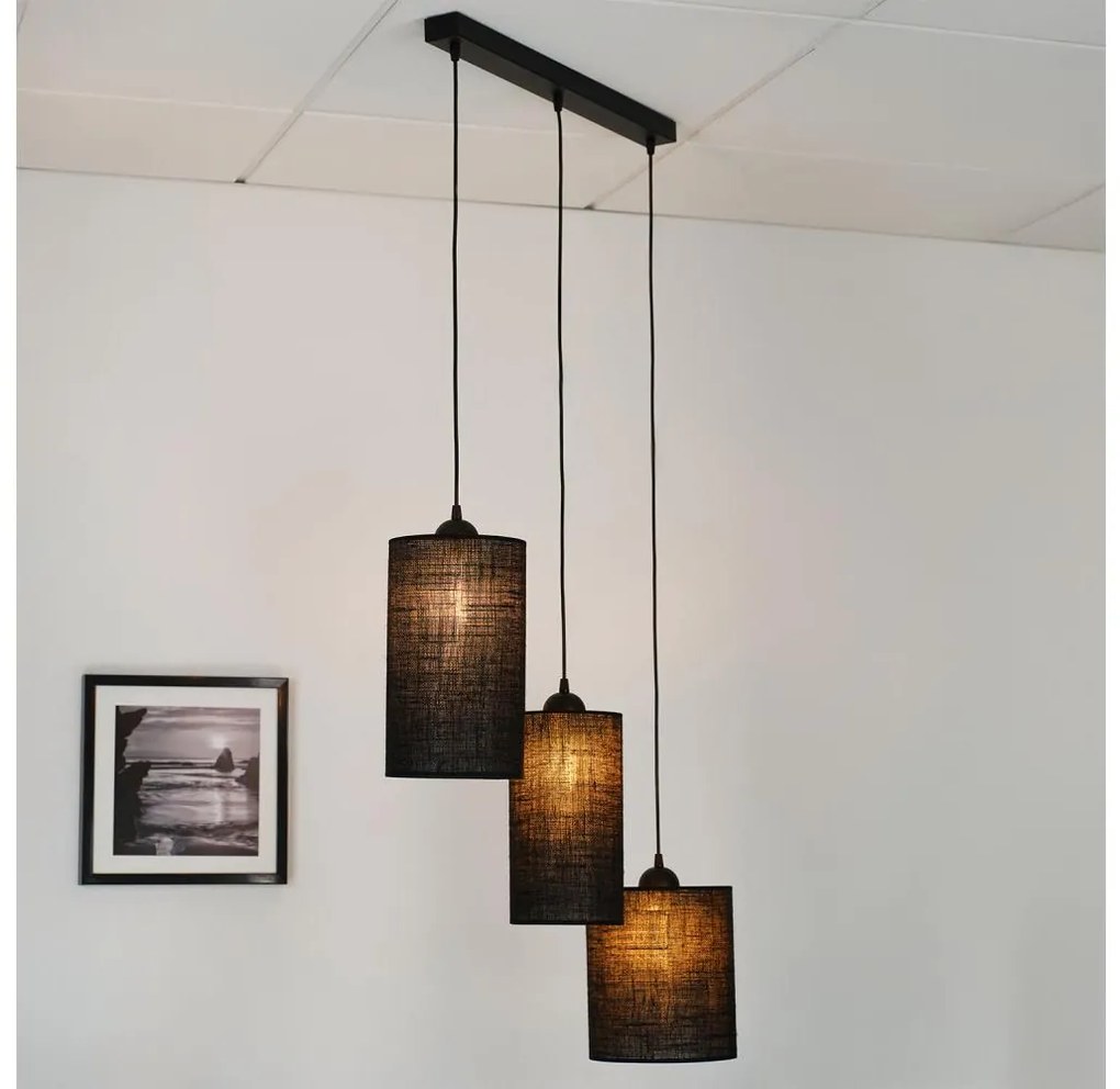 Brilagi - Lampa sufitowa TUBES 3xE27/15W/230V czarna