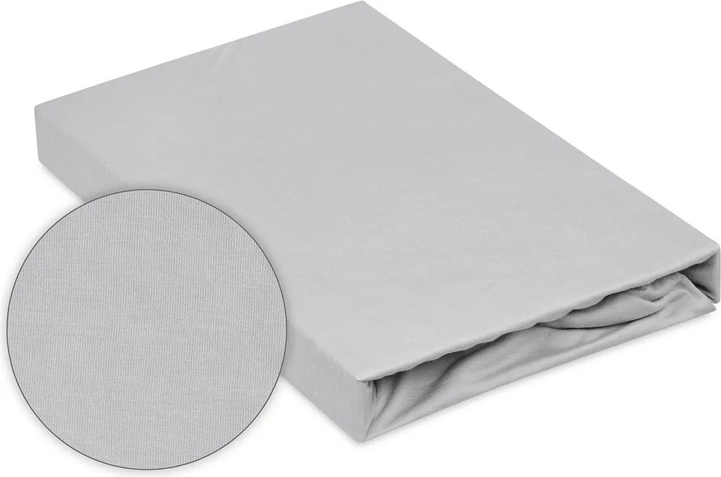 Matex Bamboo nieprzepuszczalny prześcieradło jasnoszary, 80 x 160 cm