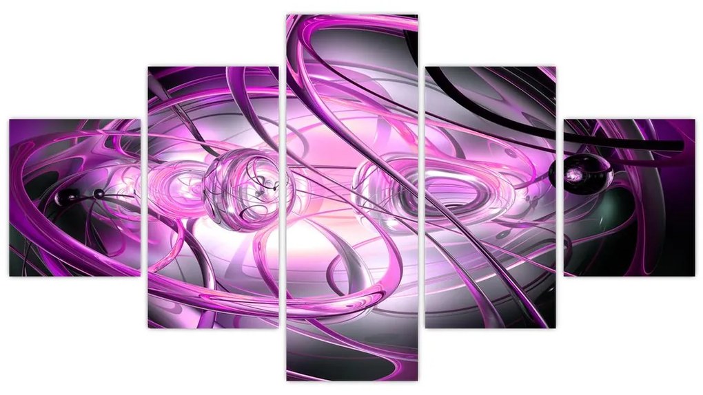 Obraz pięknej fioletowej abstrakcji (125x70 cm)