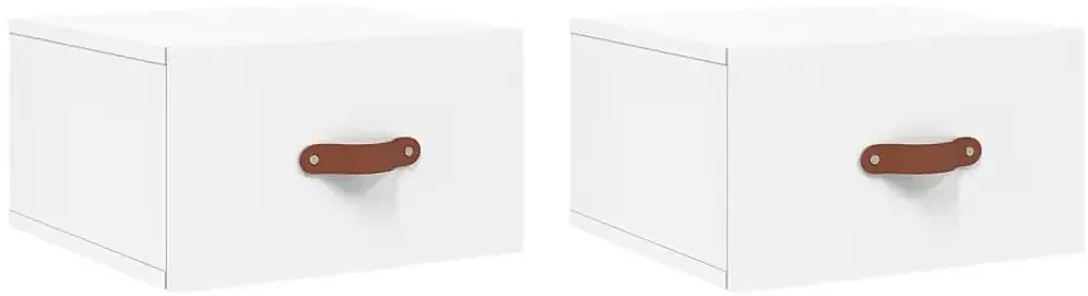 Komplet 2 białych szafek nocnych E6-K72