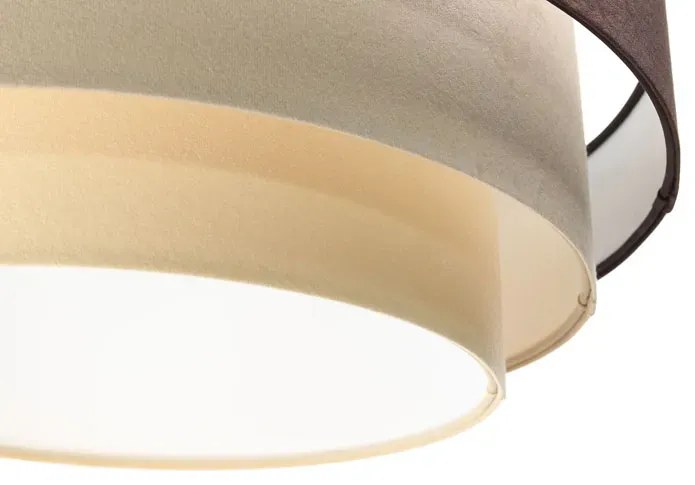 Potrójna okrągła lampa wisząca welurowa - S445-Cuba