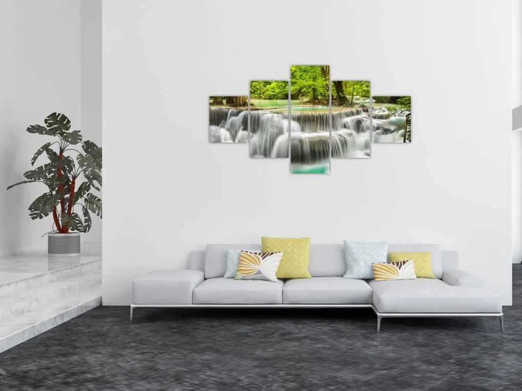 Obraz wodospadów (125x70 cm)
