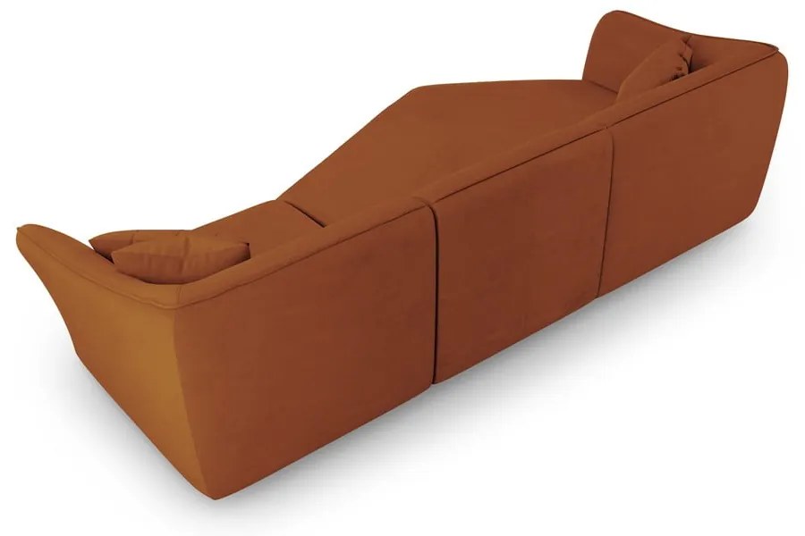 Ceglasty narożnik z materiału bouclé Tokyo – Cosmopolitan Design