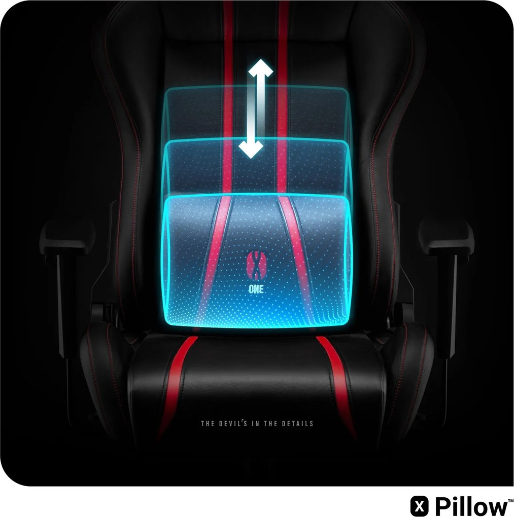 Fotel gamingowy Diablo X-One 2.0 Normal Size czarno-czerwony