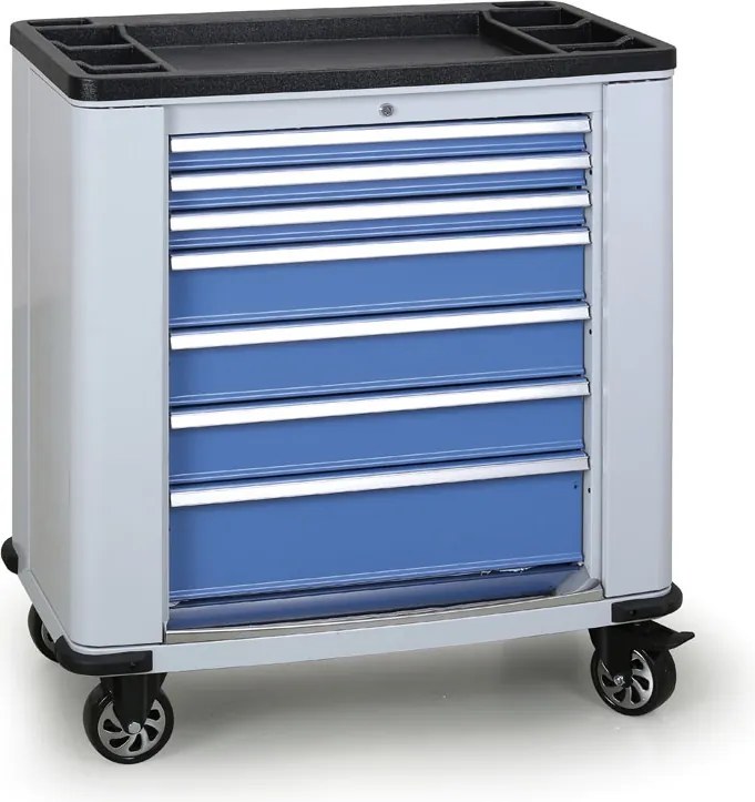 Wózek warsztatowy mobilny na narzędzia  G2, 7 szuflad, 1030 x 900 x 530 mm, niebieski