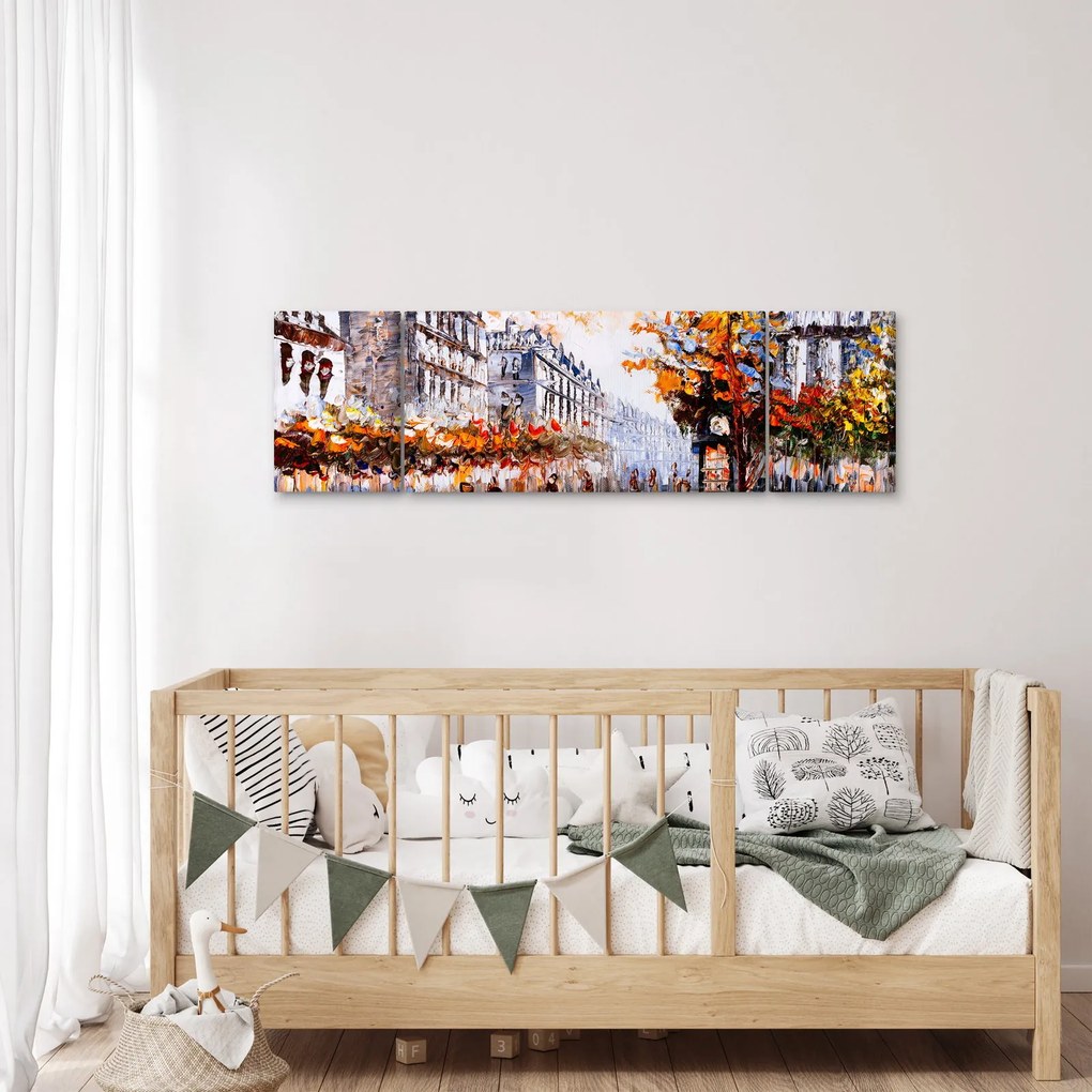 Obraz - Życie w mieście (170x50 cm)
