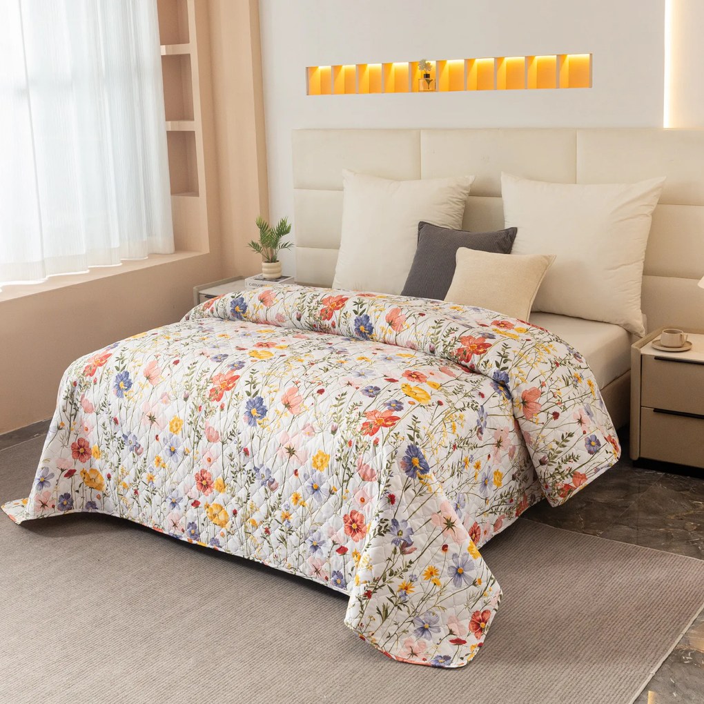 Narzuta na łóżko WILDFLOWERS, kolorowy Rozmiar: 220 x 240 cm