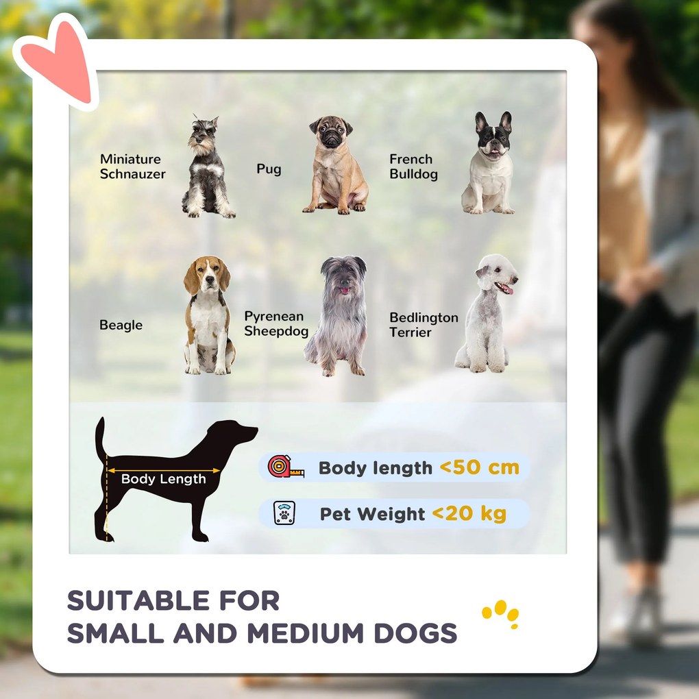 Outsunny Wózek dla Psa Kota Składany z Poduszką do 20kg | Aosom PL