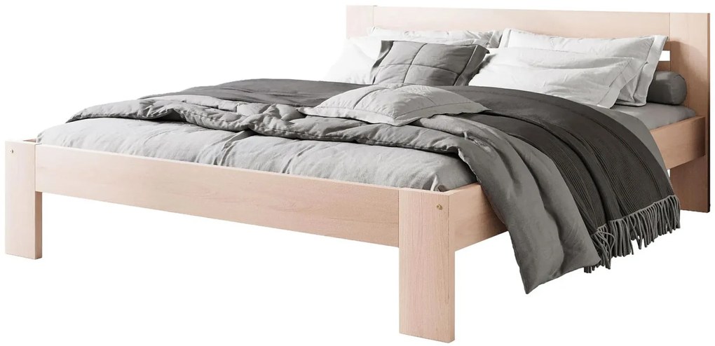 Łóżko podwójne w kolorze naturalnym 160x200 L7-Z18
