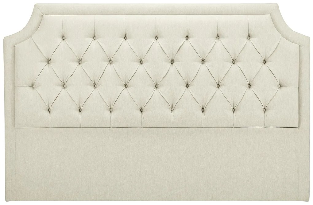 Zagłówek do łóżka pikowany 200 cm – Tapicerowany – Beżowy – JOHENE