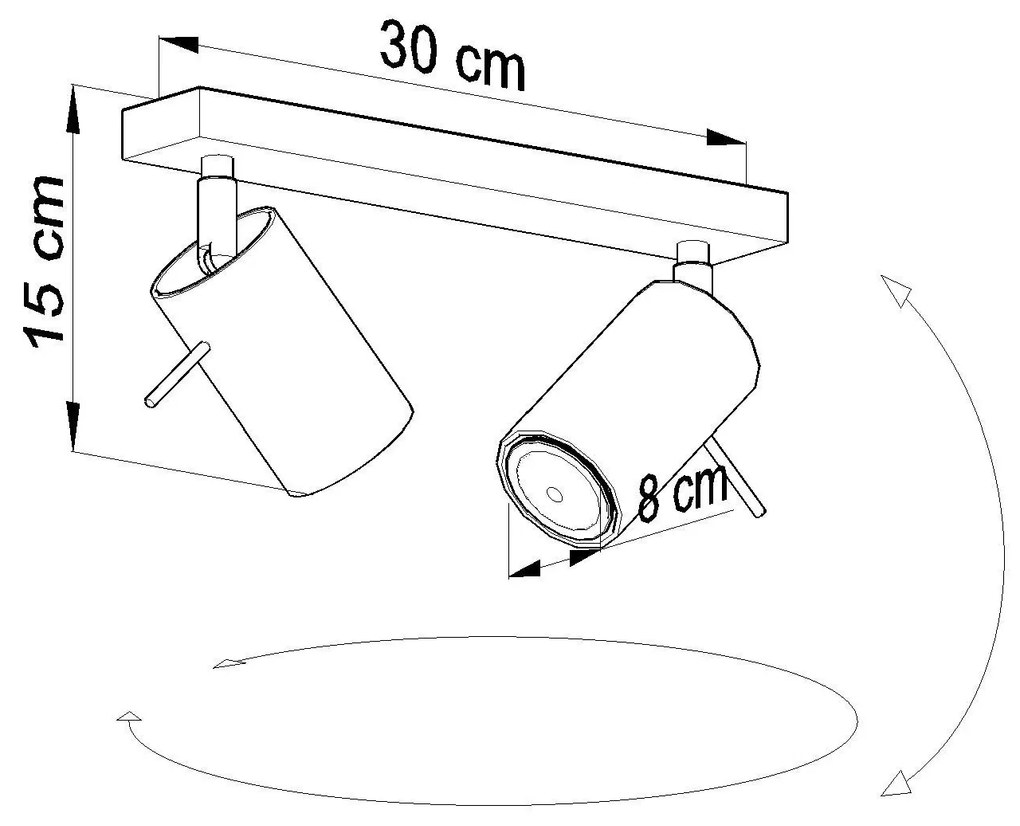 Minimalistyczny plafon LED E782-Sewo - szary