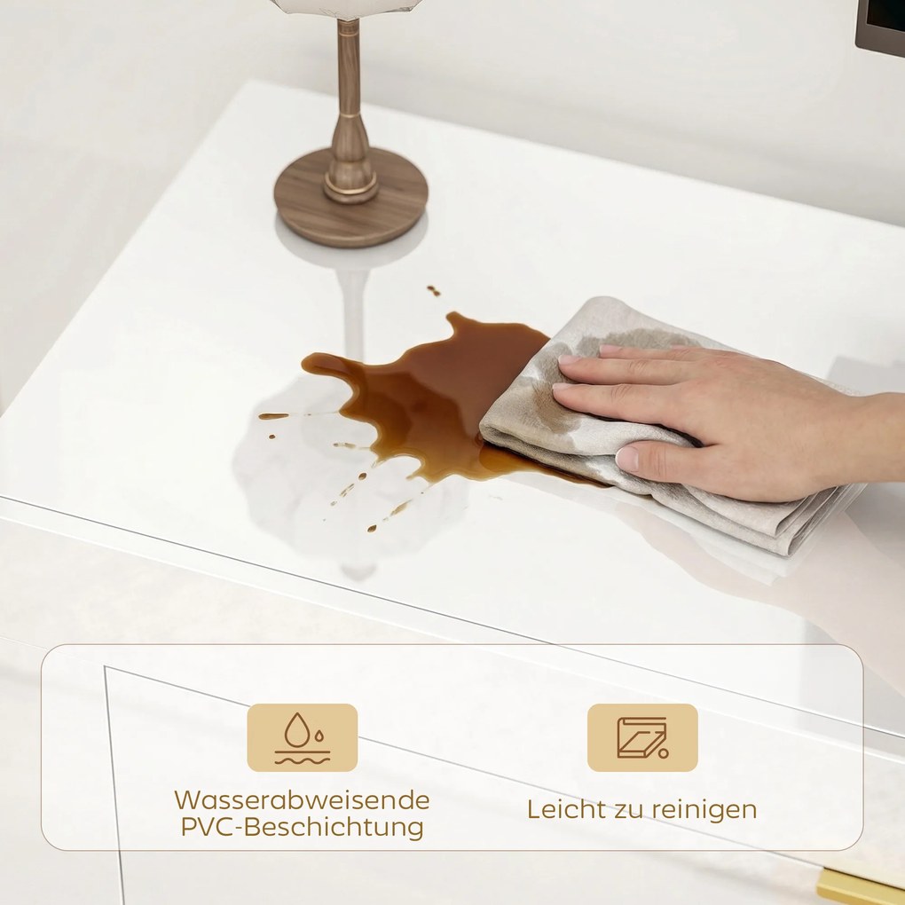 HOMCOM Szafka TV na telewizor do 190,5 cm, nowoczesne centrum rozrywki z 2 schowkami i 2 szufladami, biały wysoki połysk | Aosom PL