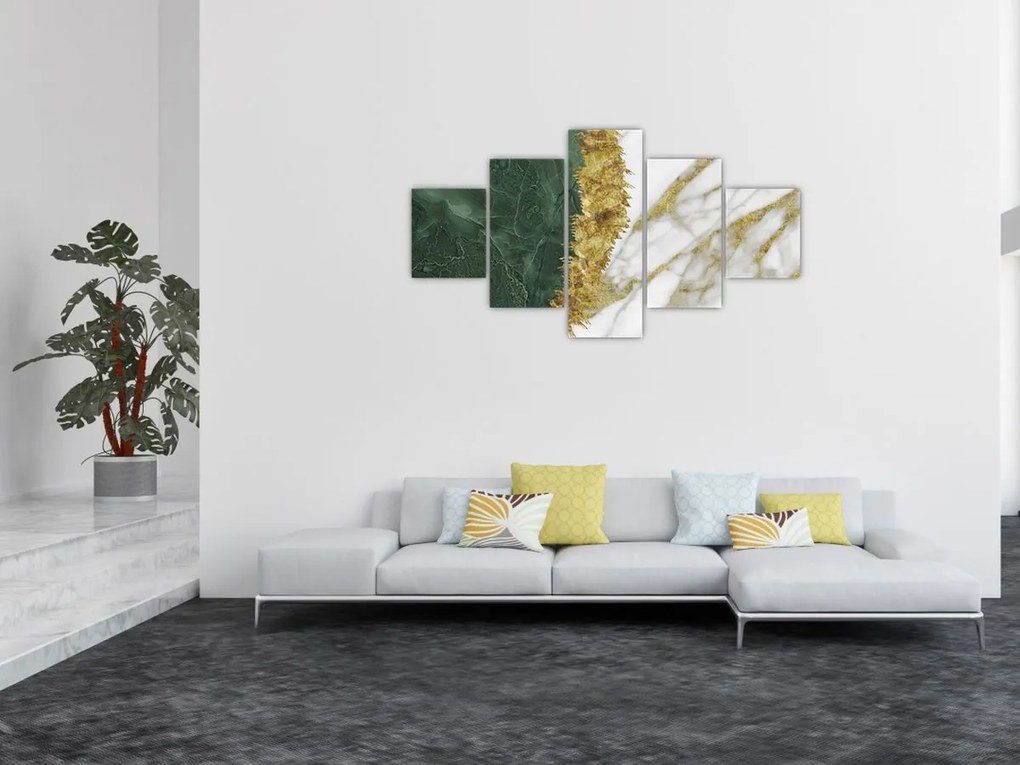 Obraz - Zielony marmur N⁰1 (125x70 cm)