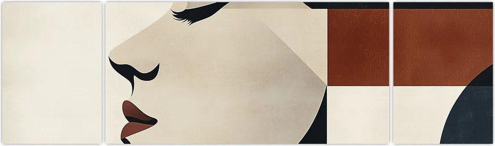 Obraz - Kobieta z profilu (170x50 cm)