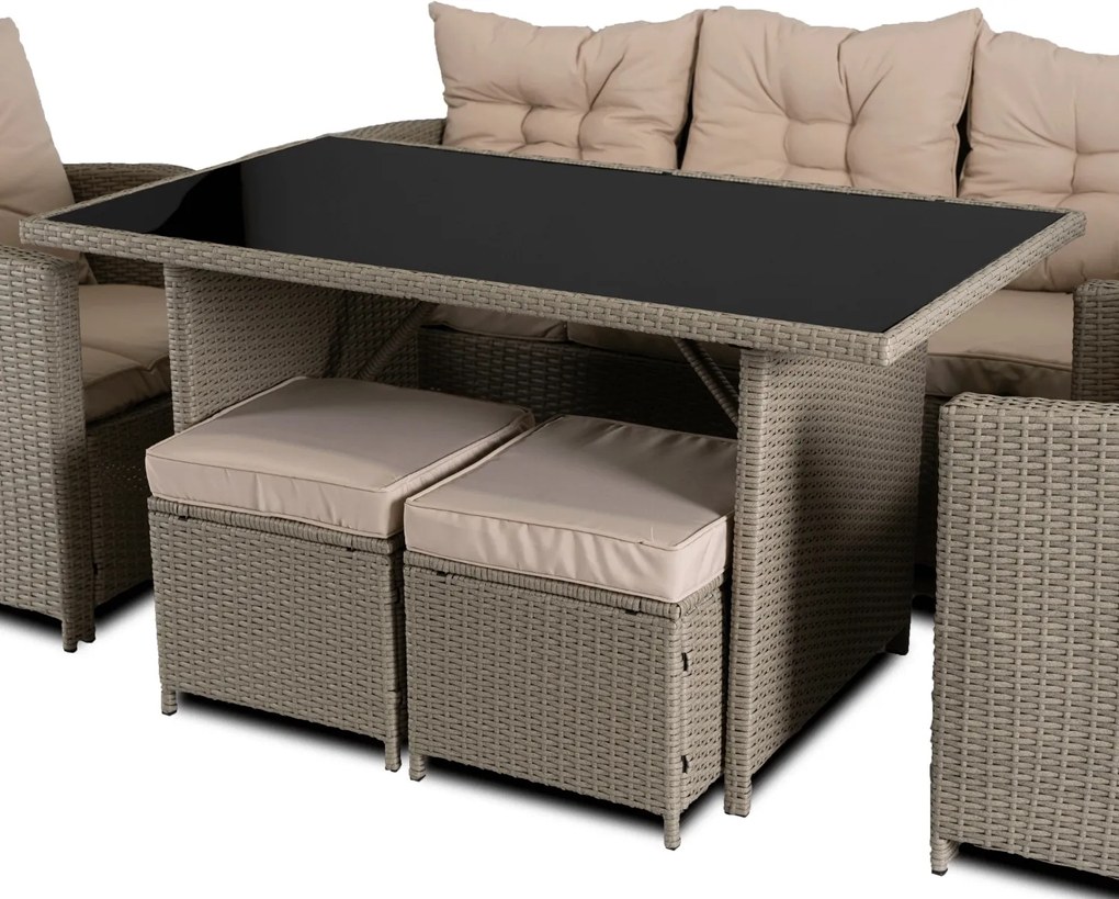 Zestaw mebli ogrodowych technorattan Colorado, beżowy