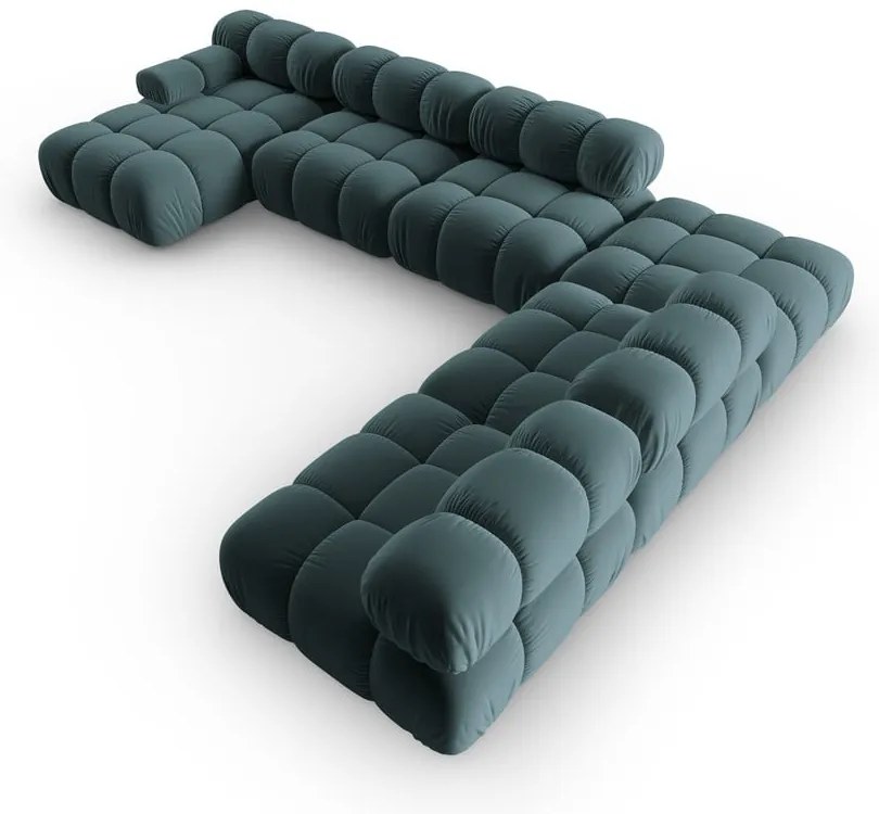 Morska aksamitna sofa 379 cm Bellis – Micadoni Home