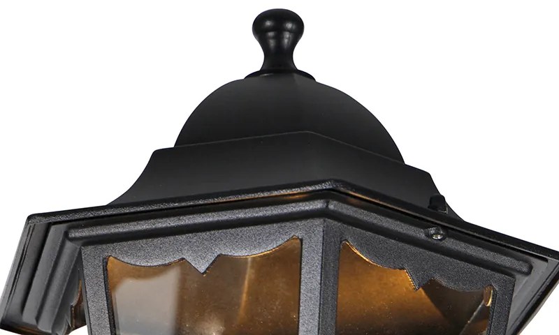 Zewnetrzna Czarna latarnia zewnętrzna 220 cm 2-światła IP44 - Havana klasyczny/Antyczny Oswietlenie zewnetrzne