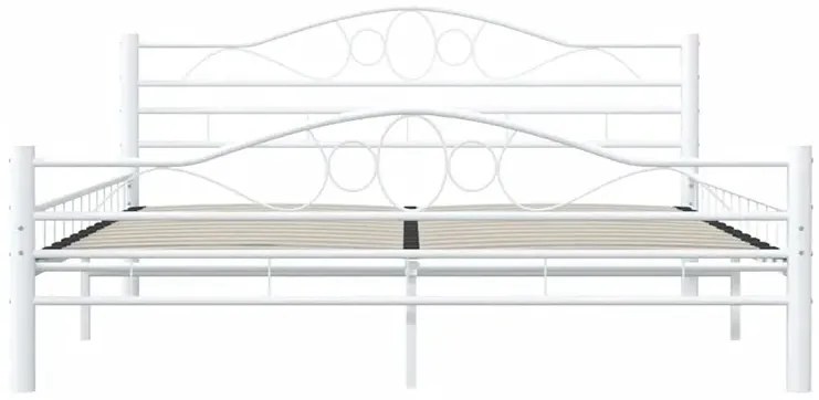 Metalowe białe łóżko w stylu loft 160x200 cm - Frelox