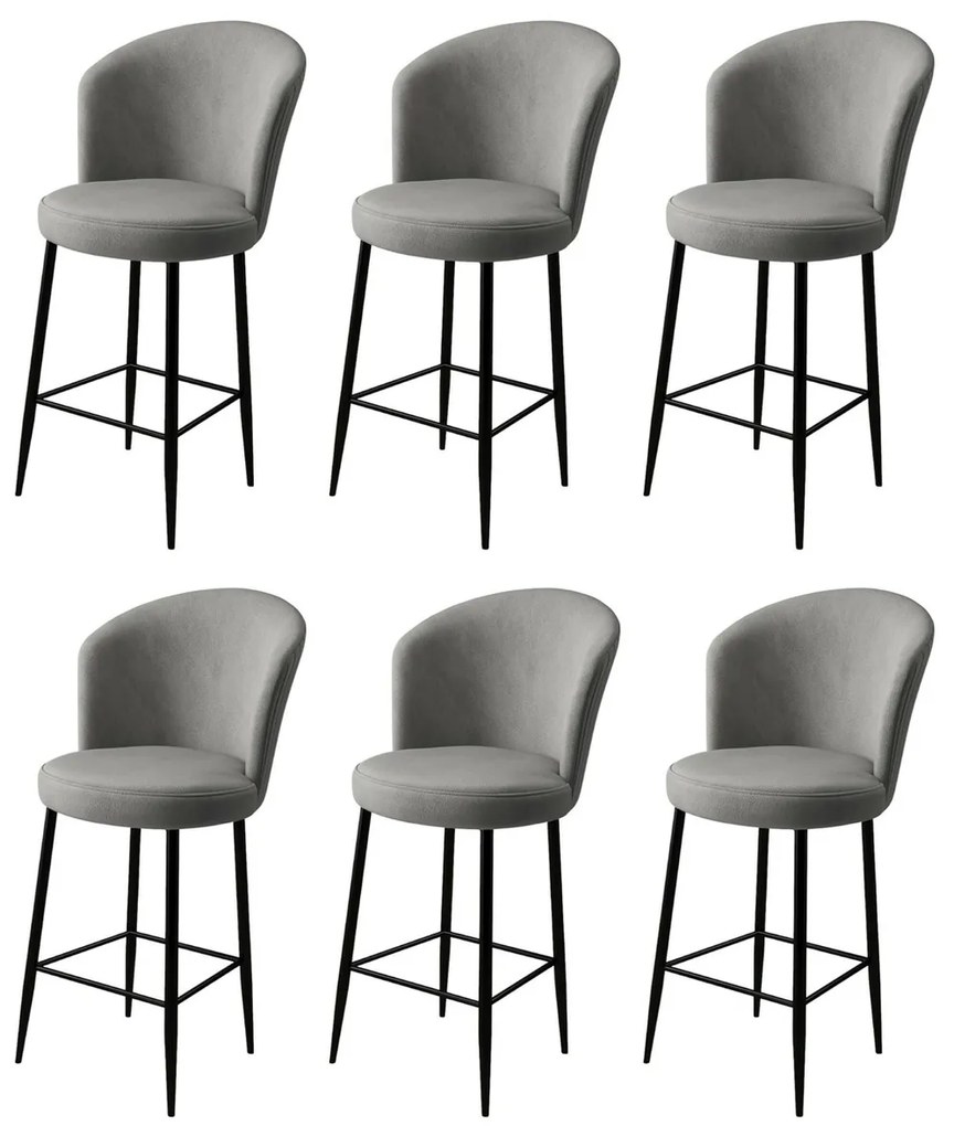 Zestaw krzeseł barowych Fora Grey, 6 szt., 6 szt.