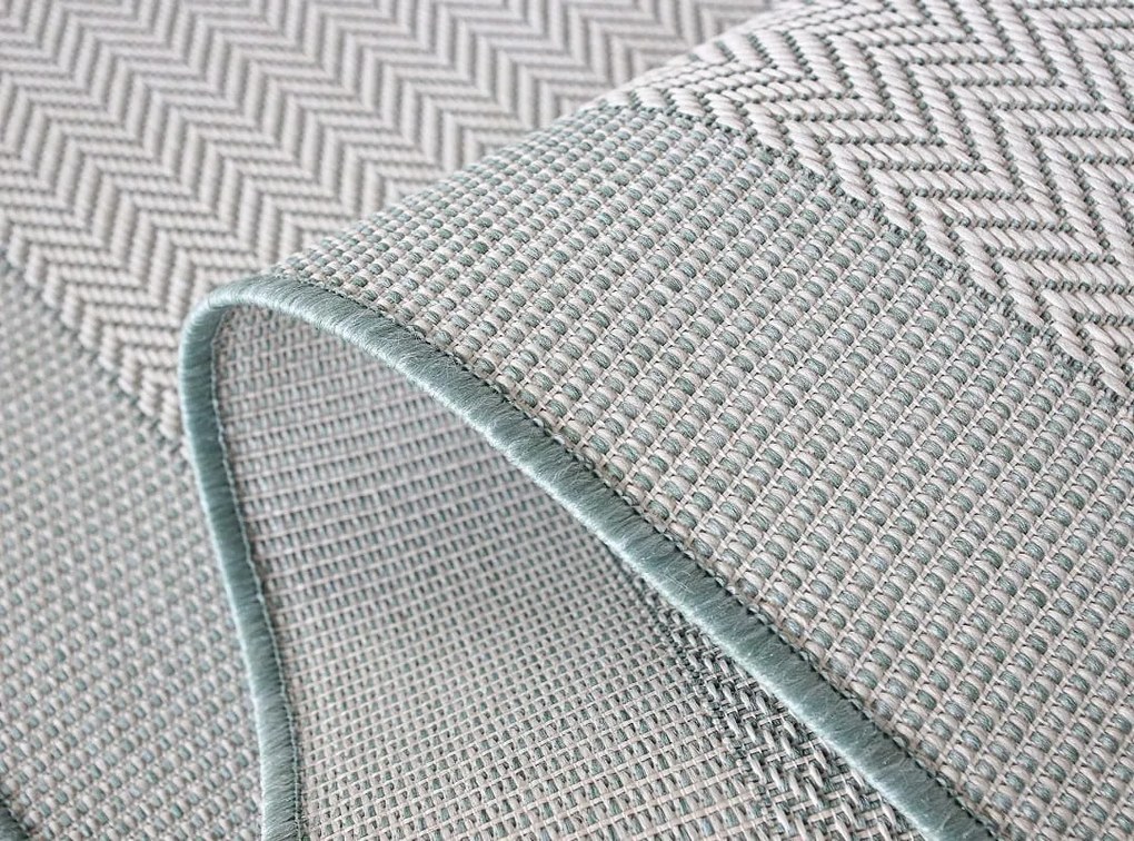 Dywan zewnętrzny Miovani kremowo-zielony 80 cm x 250 cm