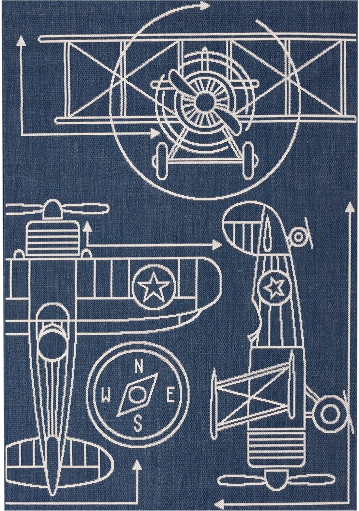 Dywan Aeroplane blue 120x170 cm