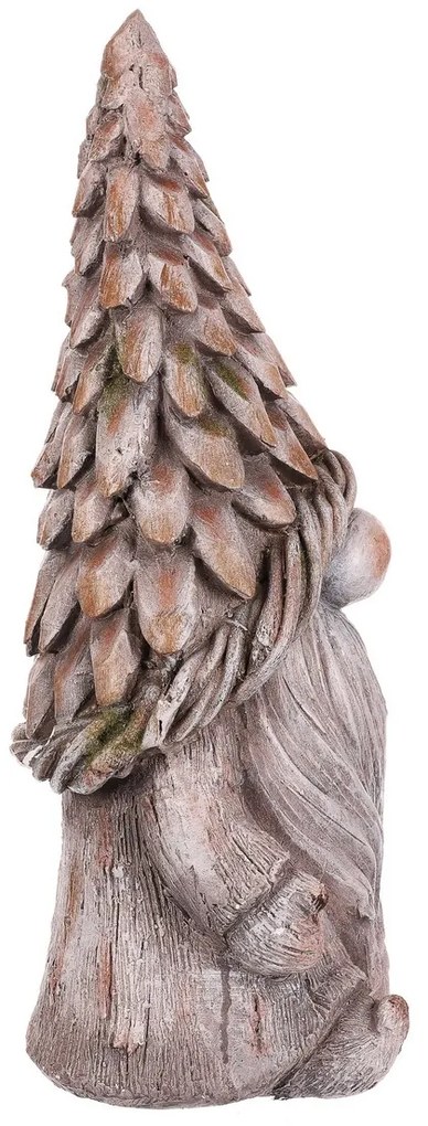 Ogród dekoracja krasnal Grzyb, szary, 25 x 19 x 49cm
